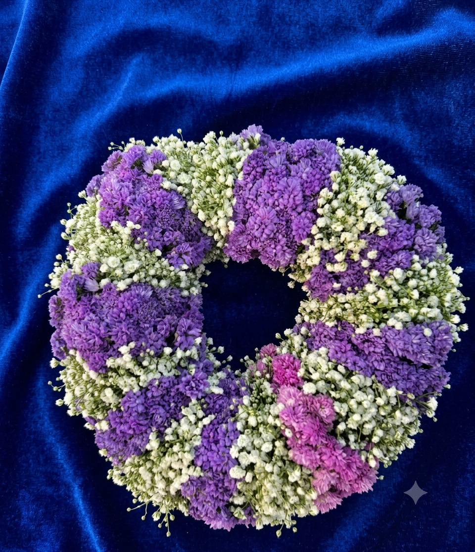 Lavender & Gypsophila Meadow Bridal Gajra
