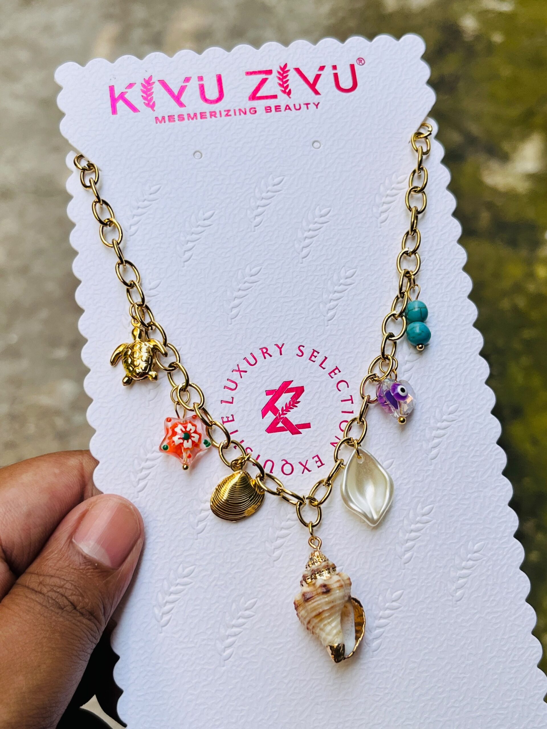 🐢 The Coastal Turtle Charm Chain