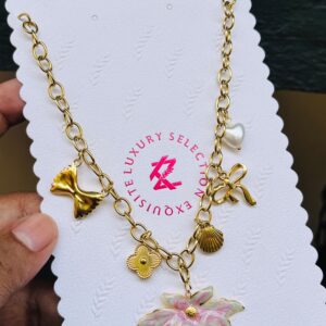 🌸 The Pastel Petal Charm Choker
