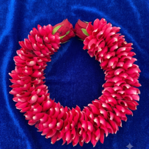 Royal Crimson Rose Petal Bridal Gajra