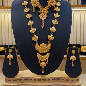 Crescent Moon (Chandbali) Motif 24k Gold-Plated Festive Jewelry Set