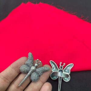 Silver Replica insect adjustable finger ring 💍