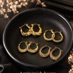 Ornavi World Anti-Tarnish hoops earrings (pack of 4)